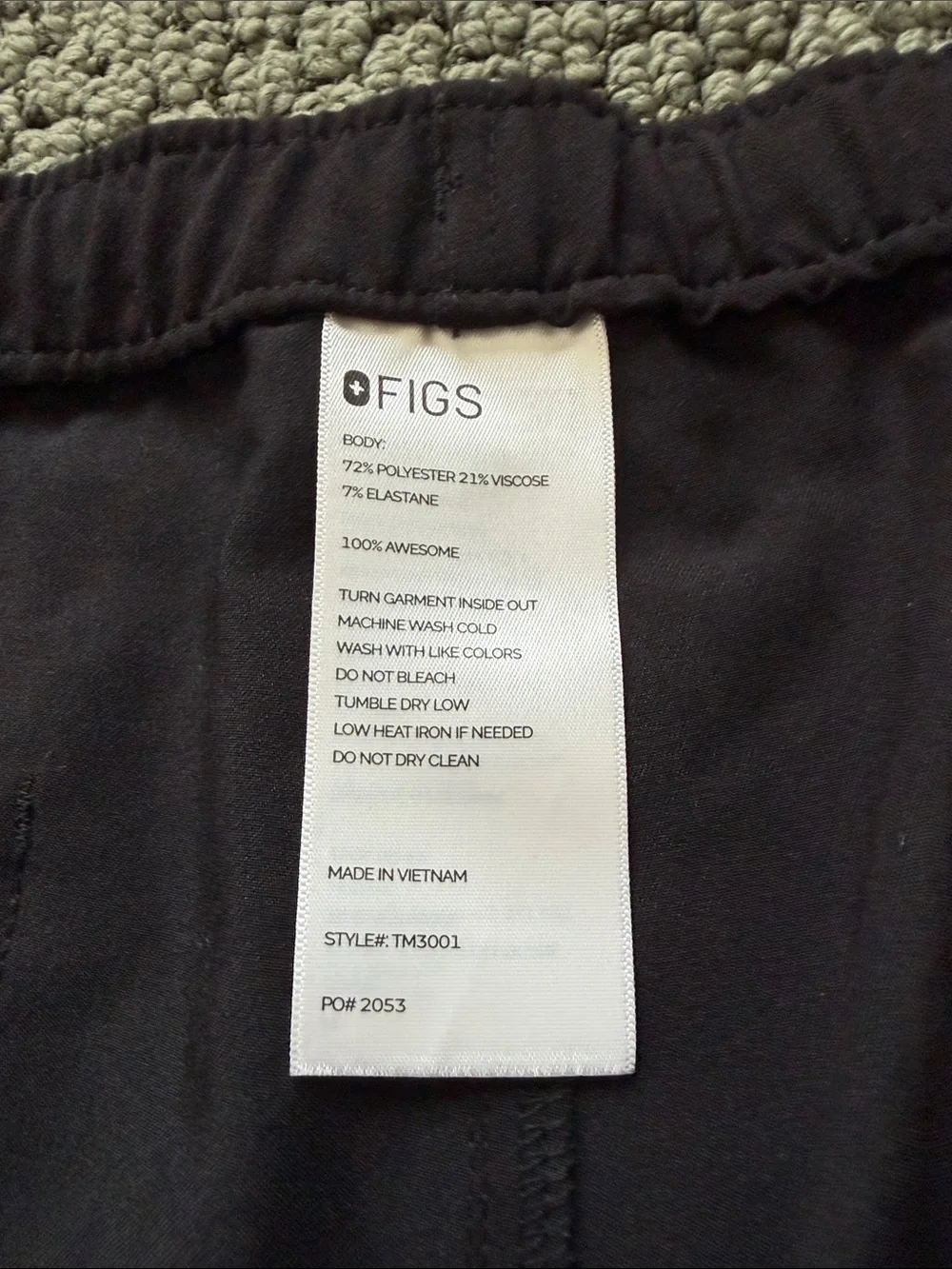Men’s Figs Black Cairo Straight-Leg Scrub Pants